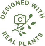 designed with real plants