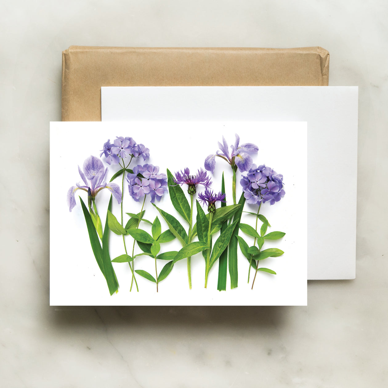 Folding card - Blue Wildflowers