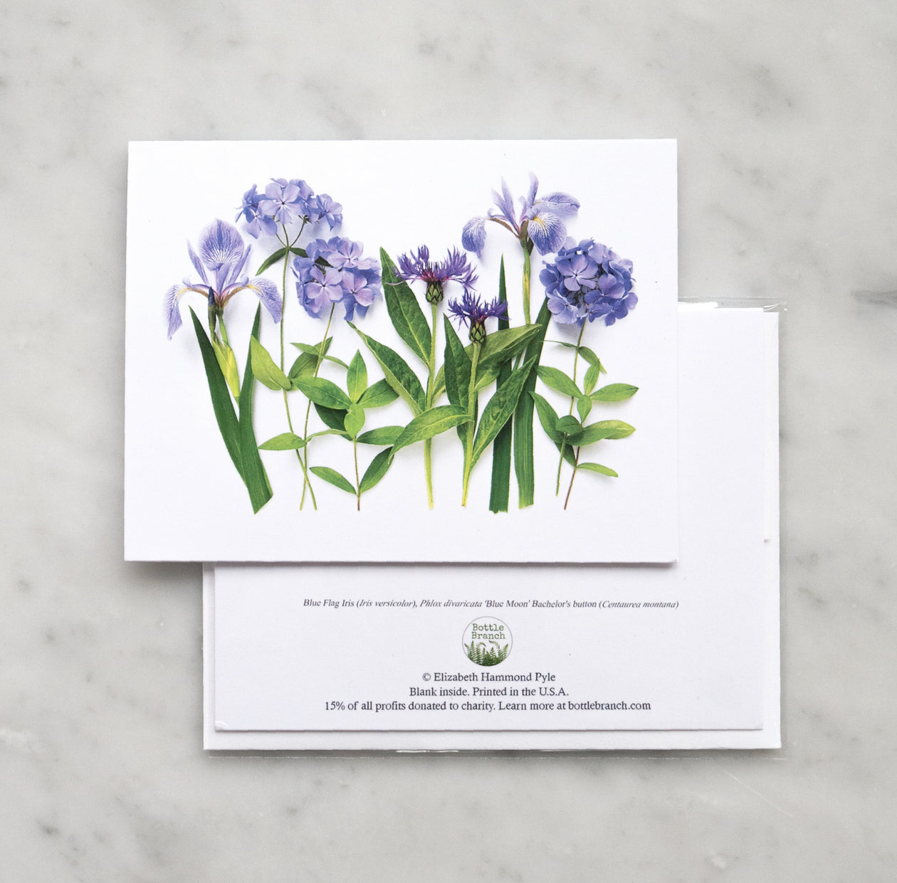 Folding card - Blue Wildflowers