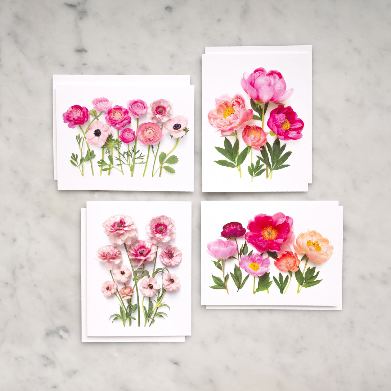 Card set - Ranunculus & Peonies