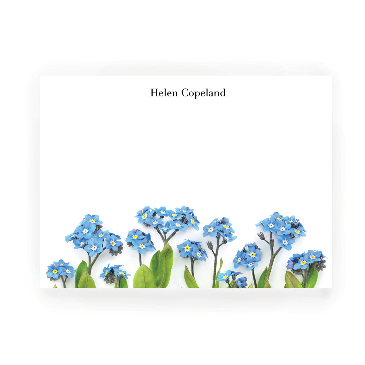 Personalized Forget-me-nots Flat Card Set