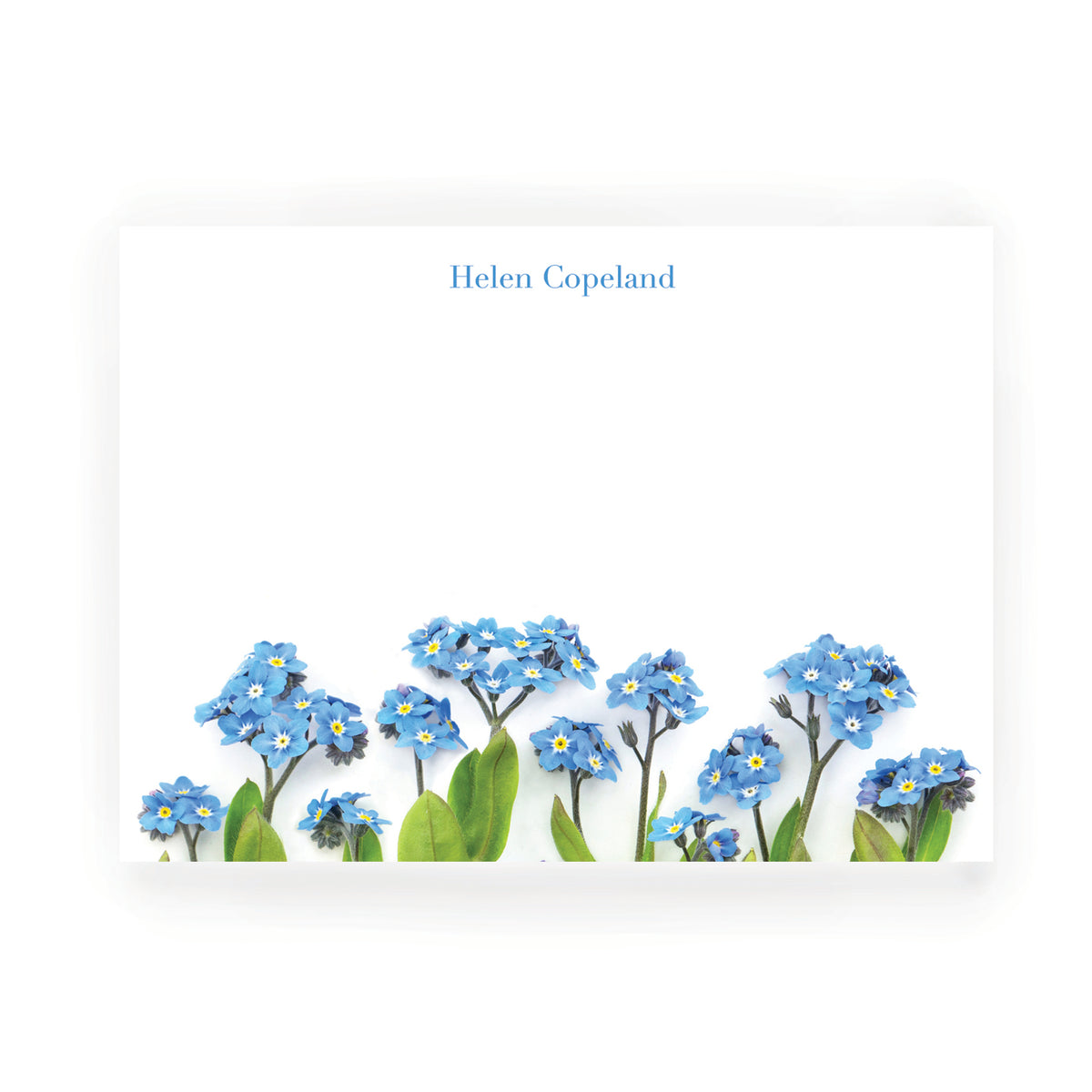 Personalized Forget-me-nots Flat Card Set