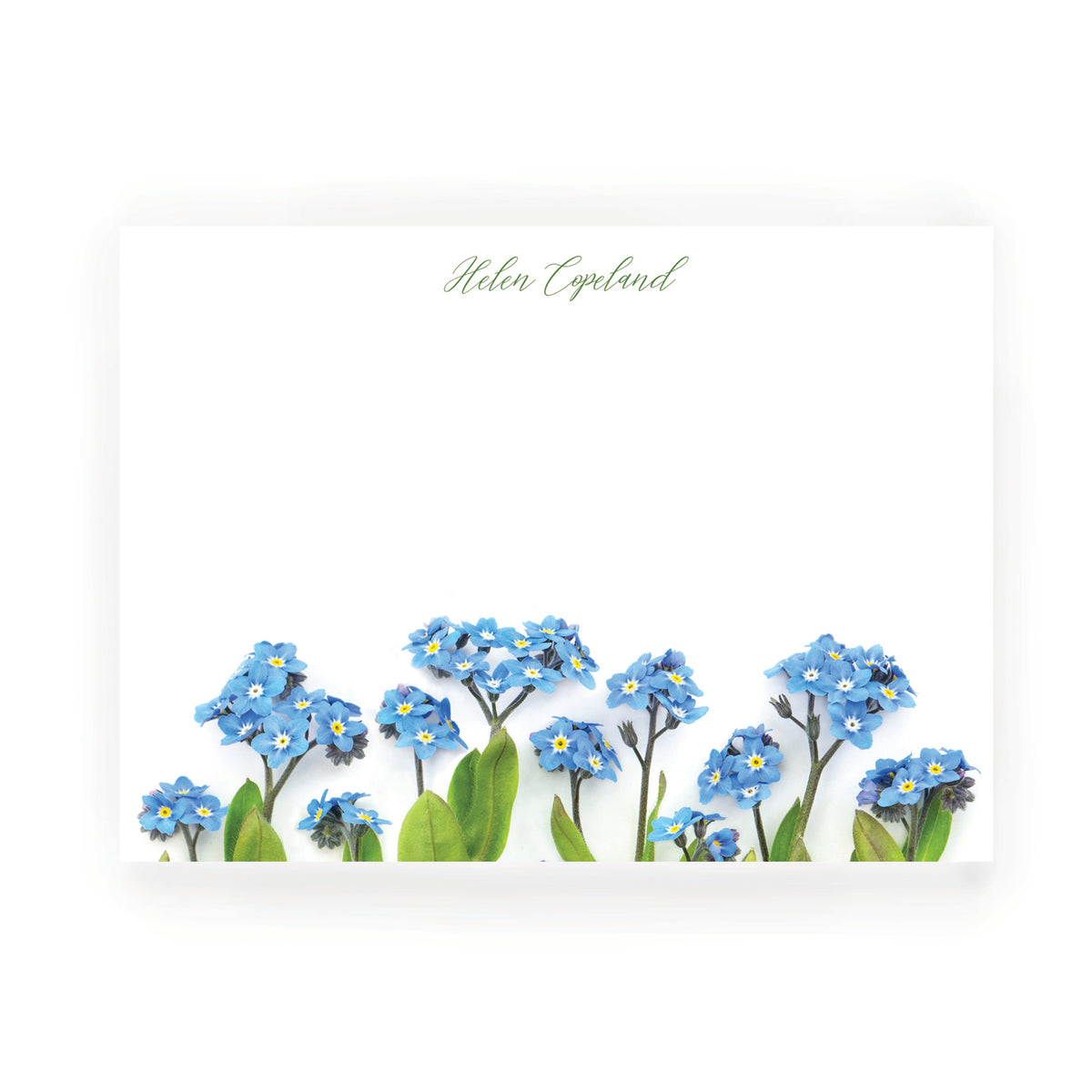 Personalized Forget-me-nots Flat Card Set