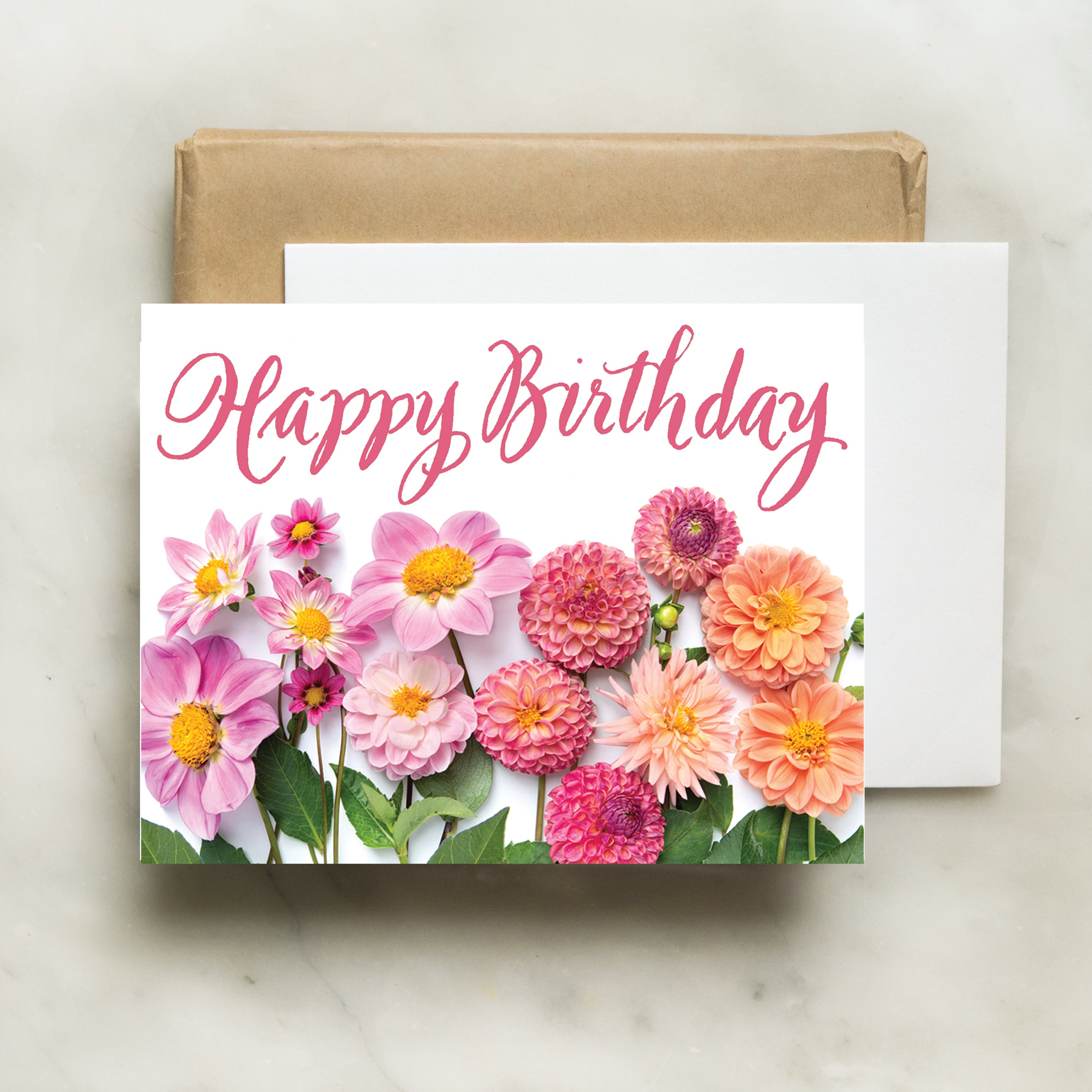 Pink Dahlias Enclosure Card Pink Dahlias Enclosure Card