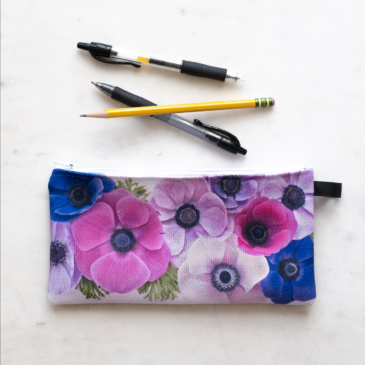 Small Zipper Bag ~ Anemones