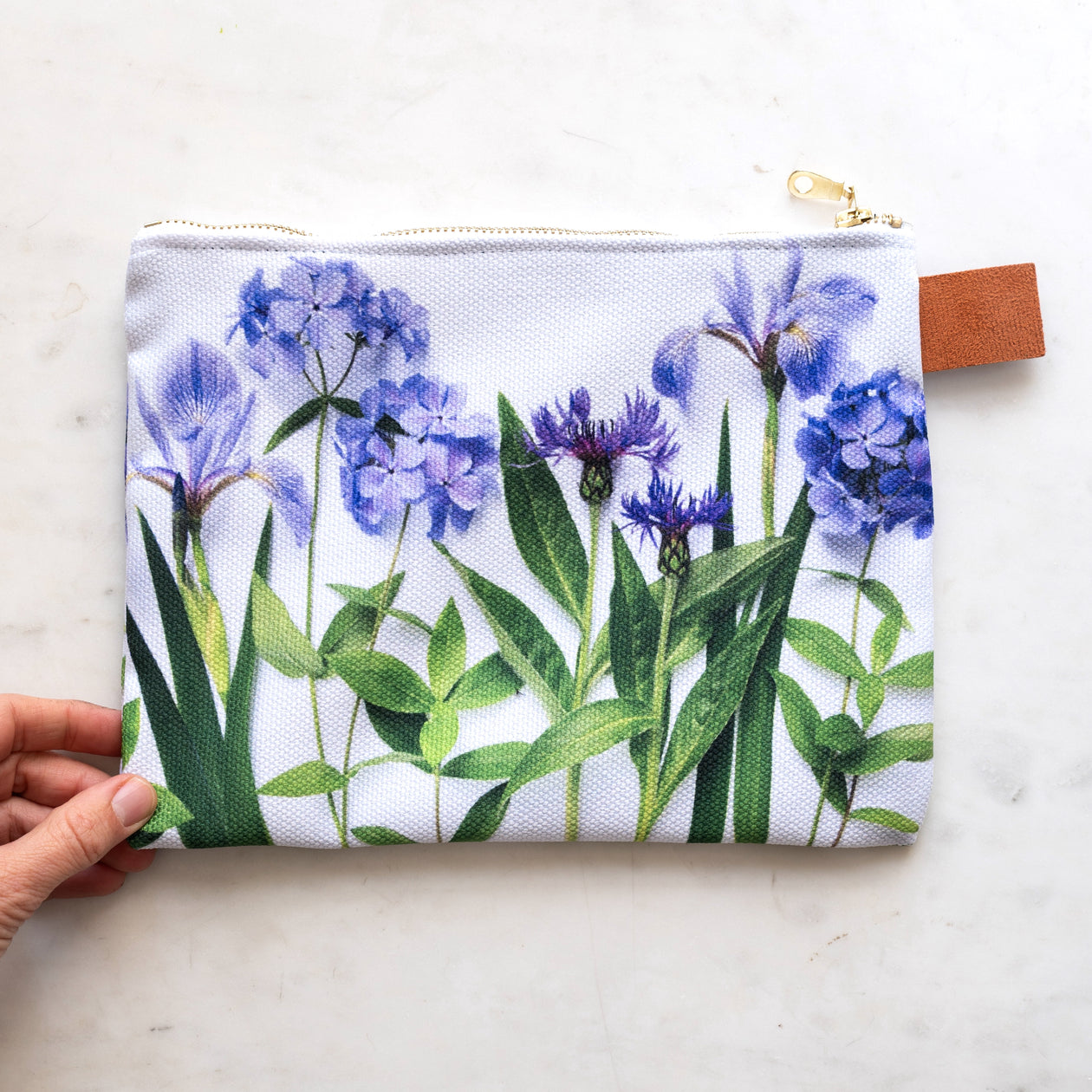Zipper Bag ~ Blue Spring Flowers