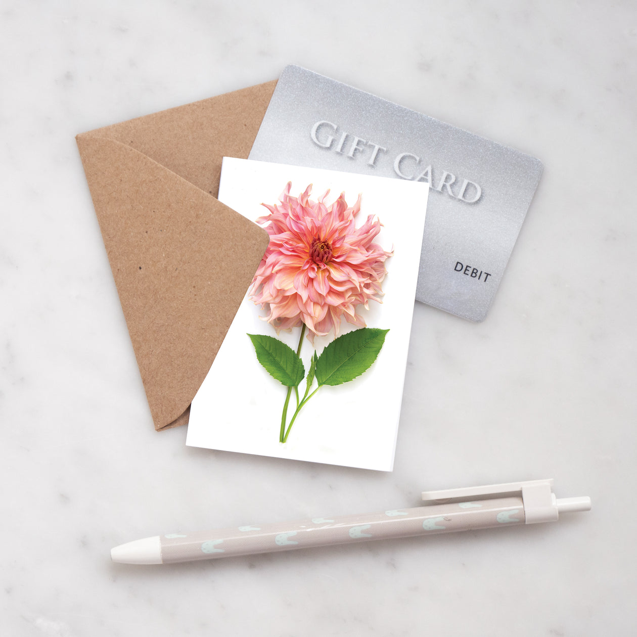 Set of Mini cards - Rainbow Flowers