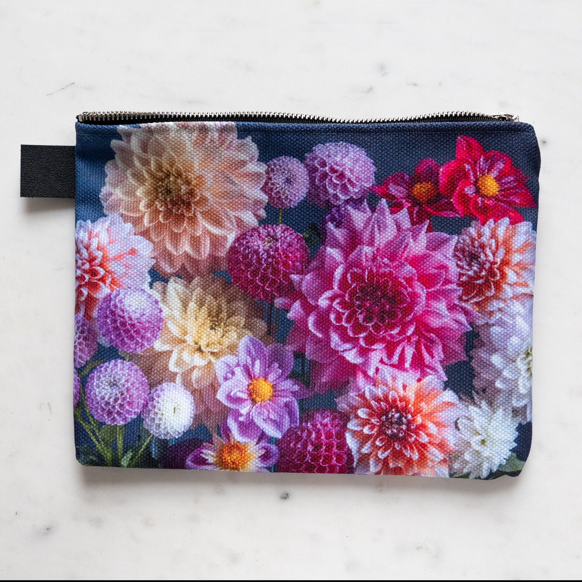 Zipper Bag ~ Multi-color Dahlias
