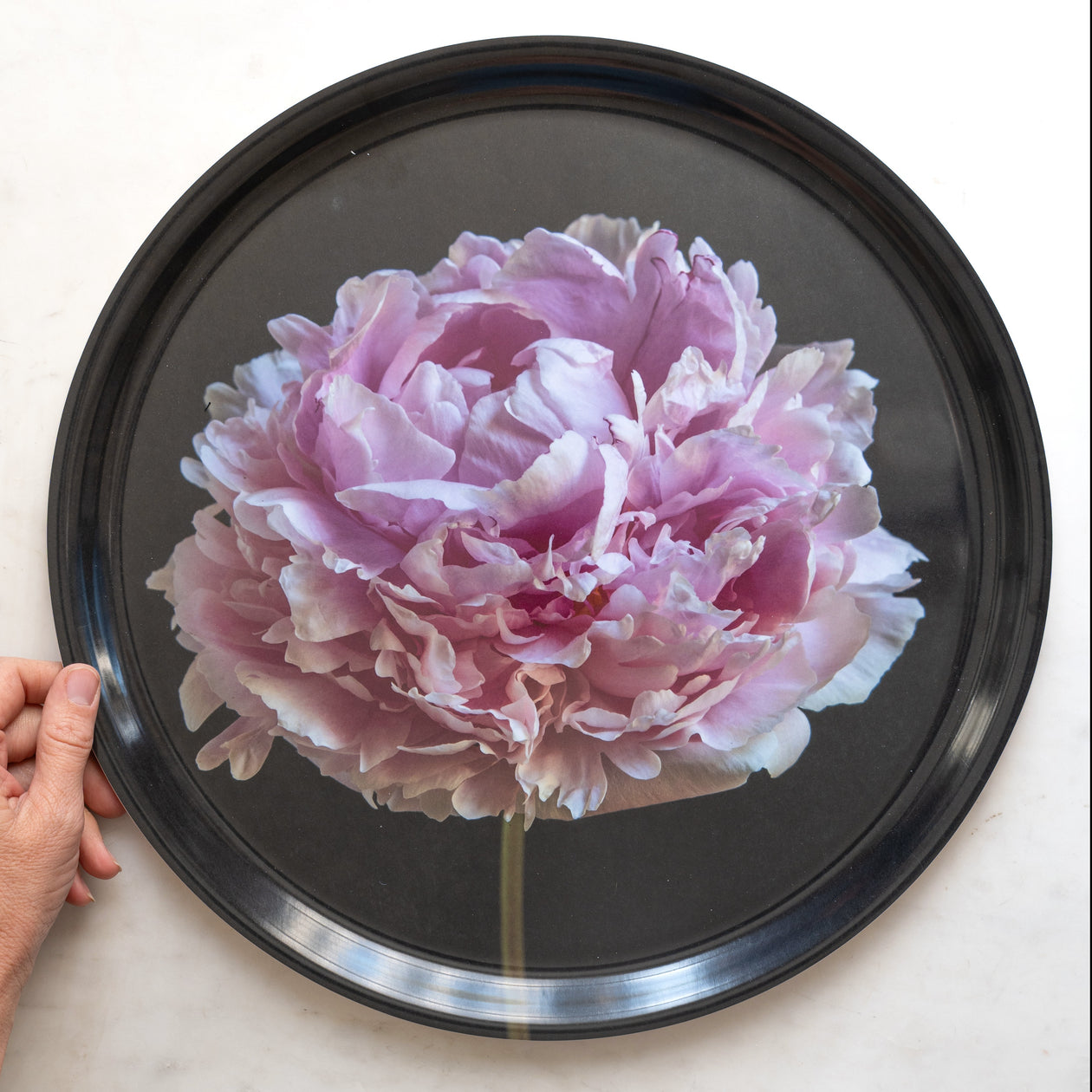 Round Tray - Pink Peony 'Sarah Bernhardt'