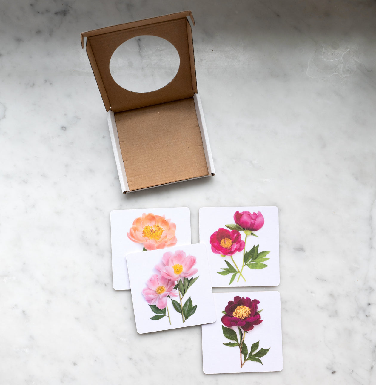 Coasters - Peony Flowers