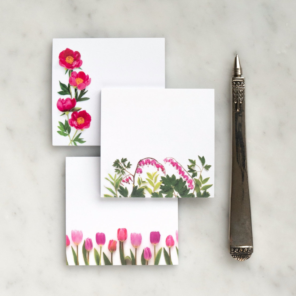 Sticky notes - 3 pack -Pink Flowers
