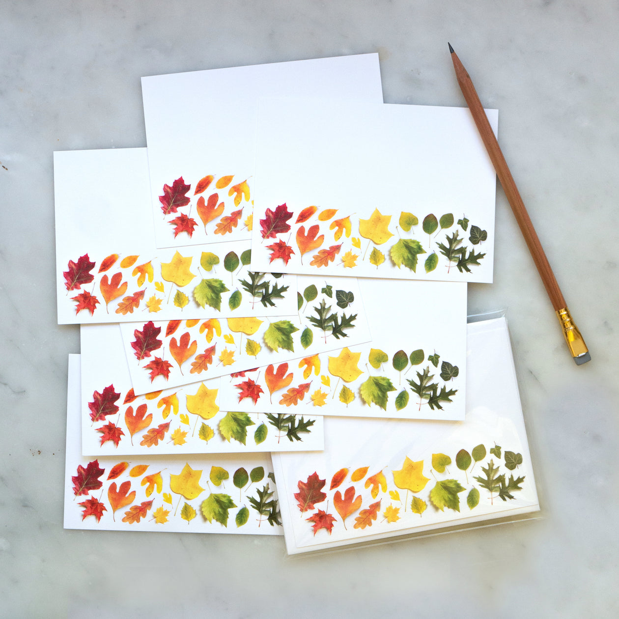 Flat cards ~ Autumn Leaves