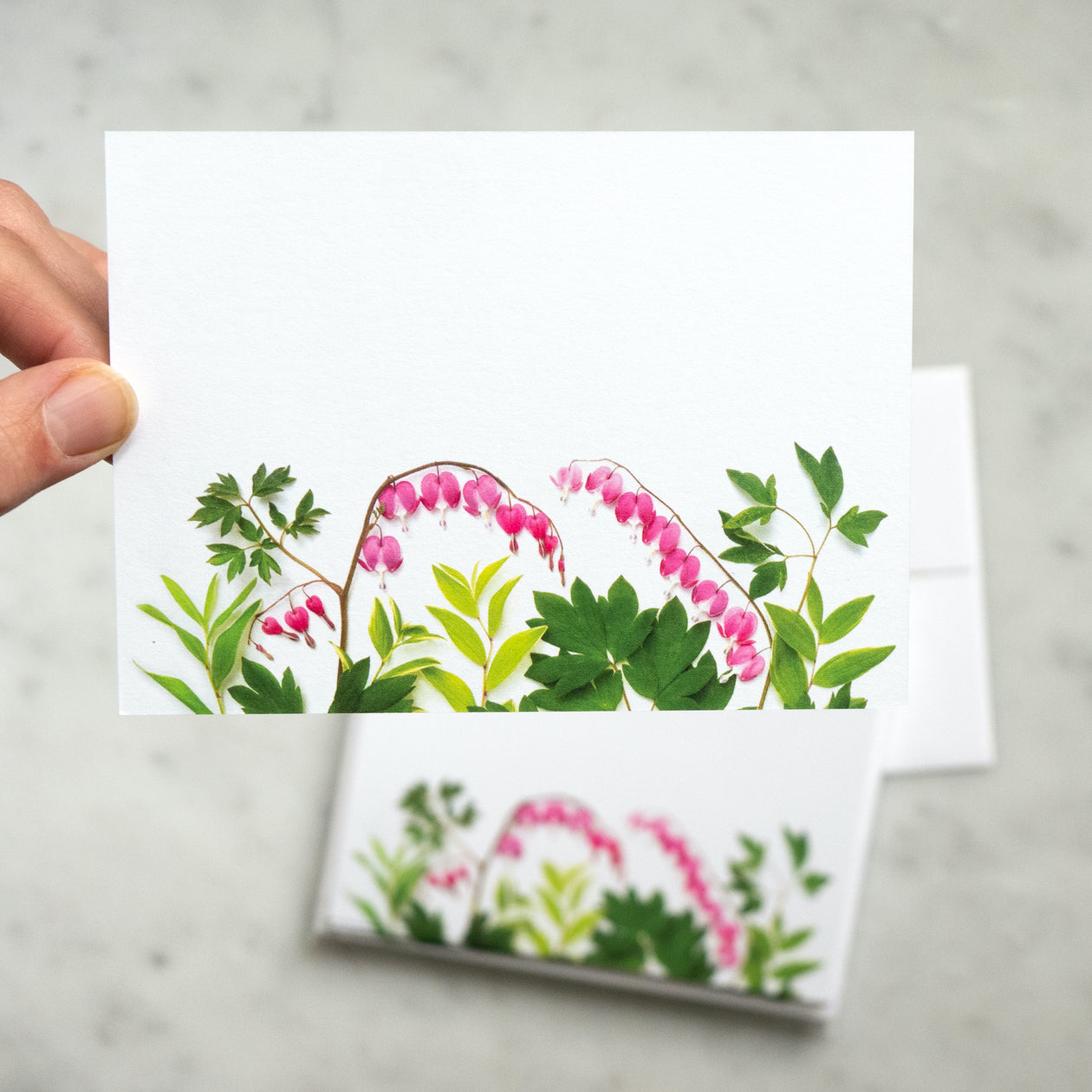 Flat card set - Bleeding Hearts Flowers