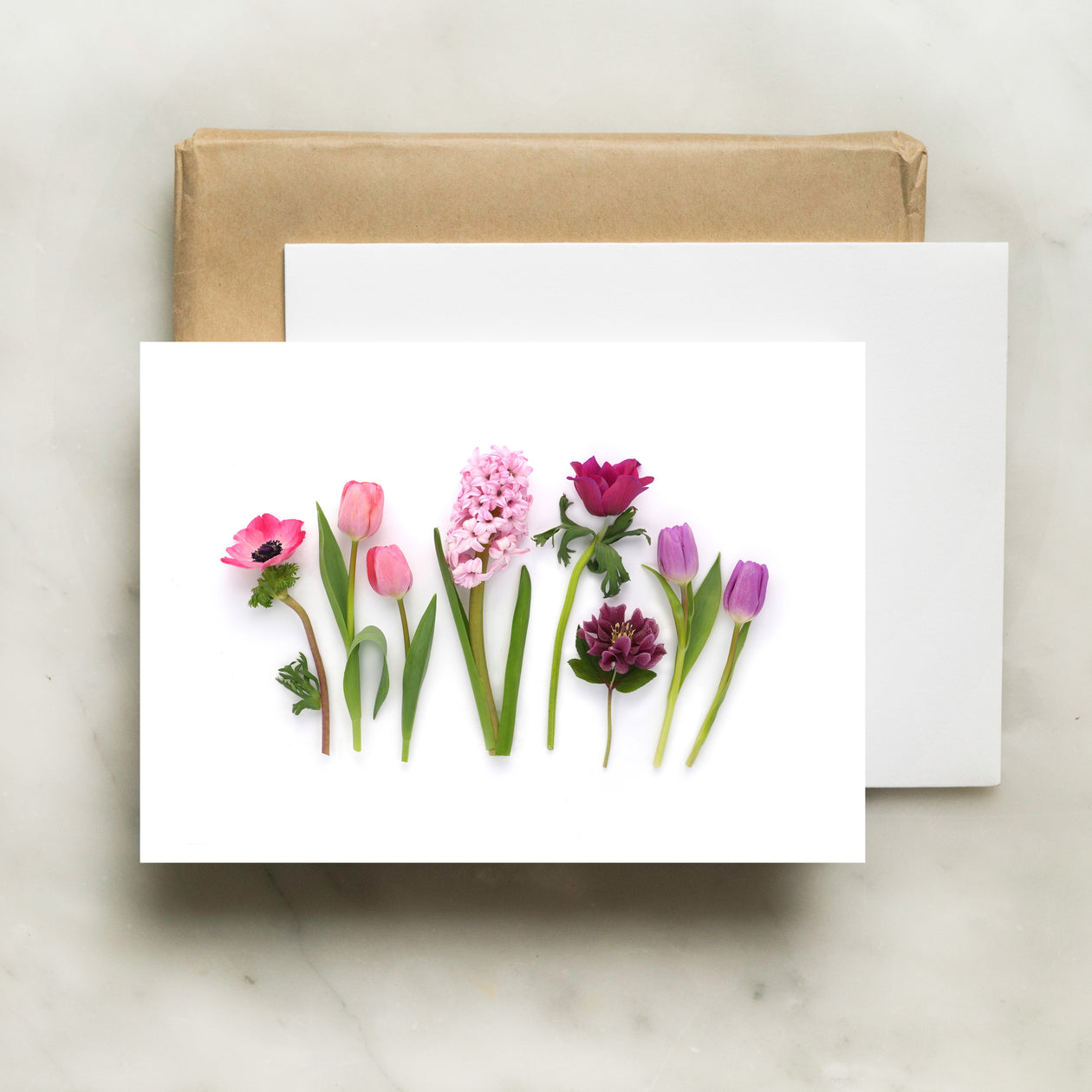 Folding card - Pink flowers of spring card