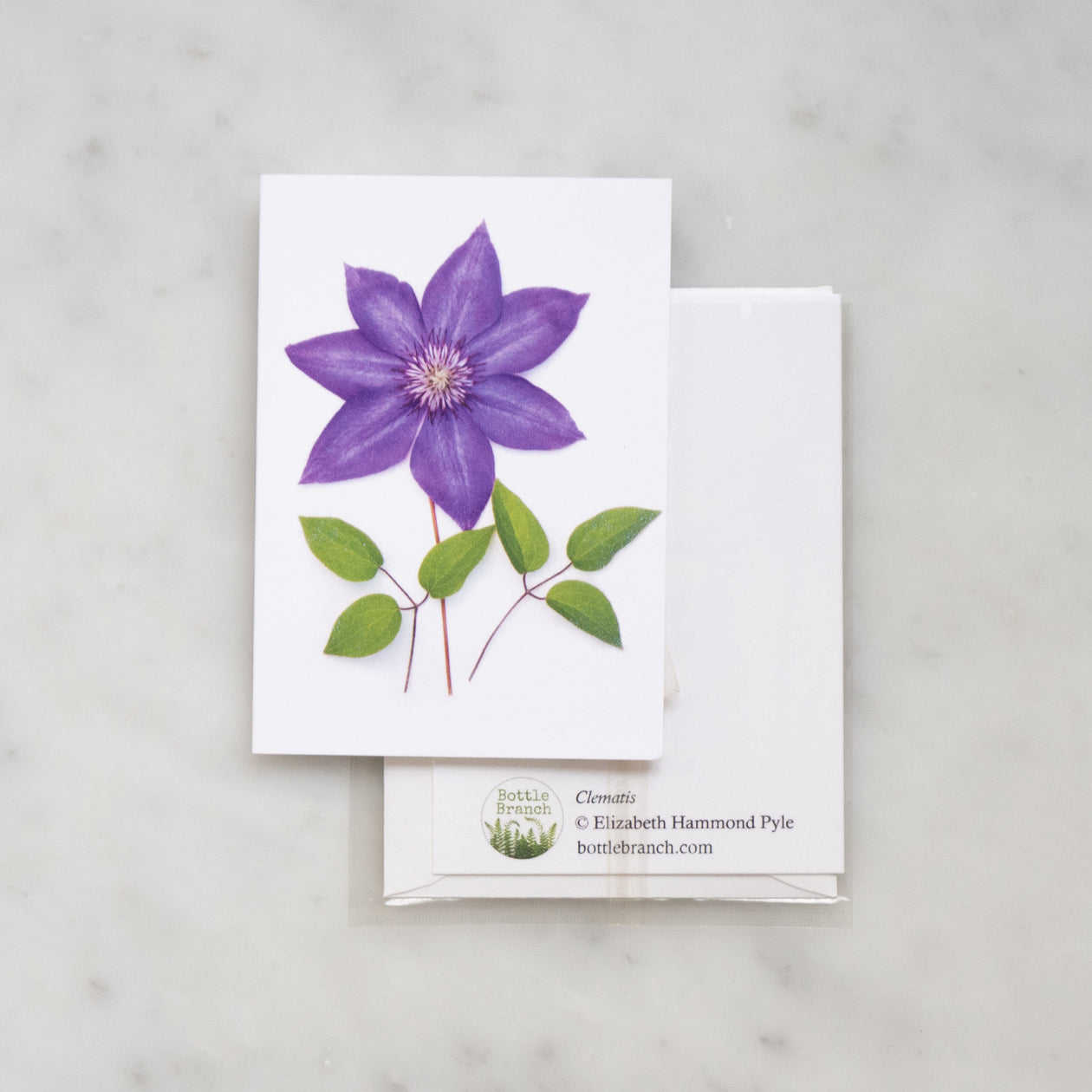 Mini card - clematis