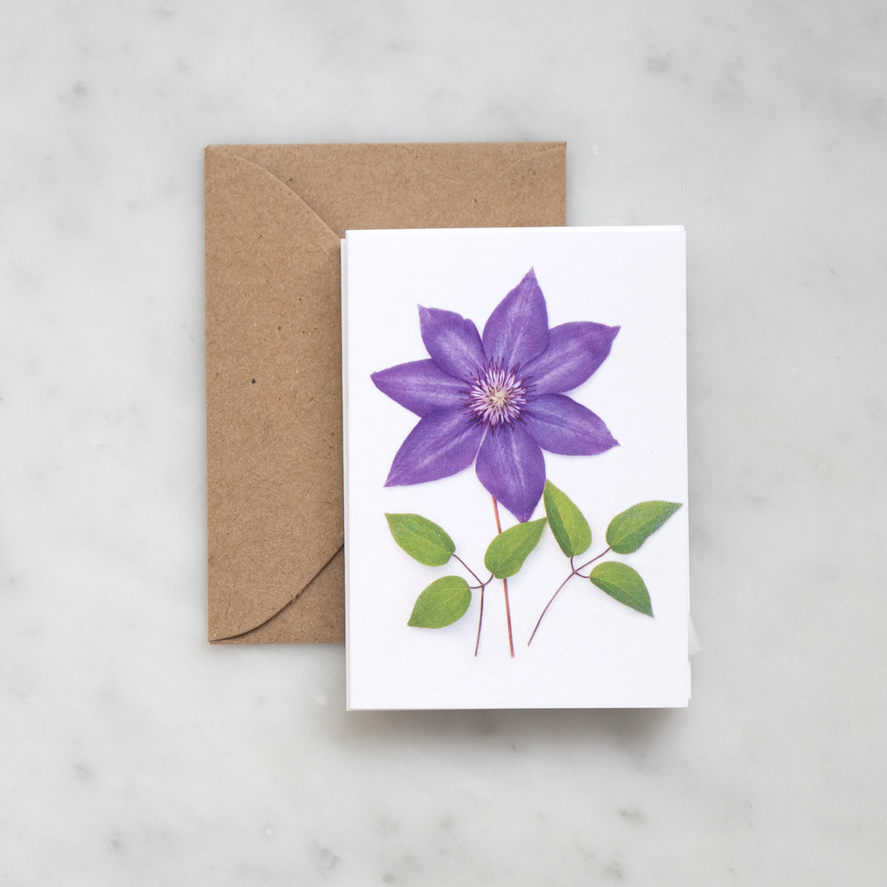 Mini card - clematis