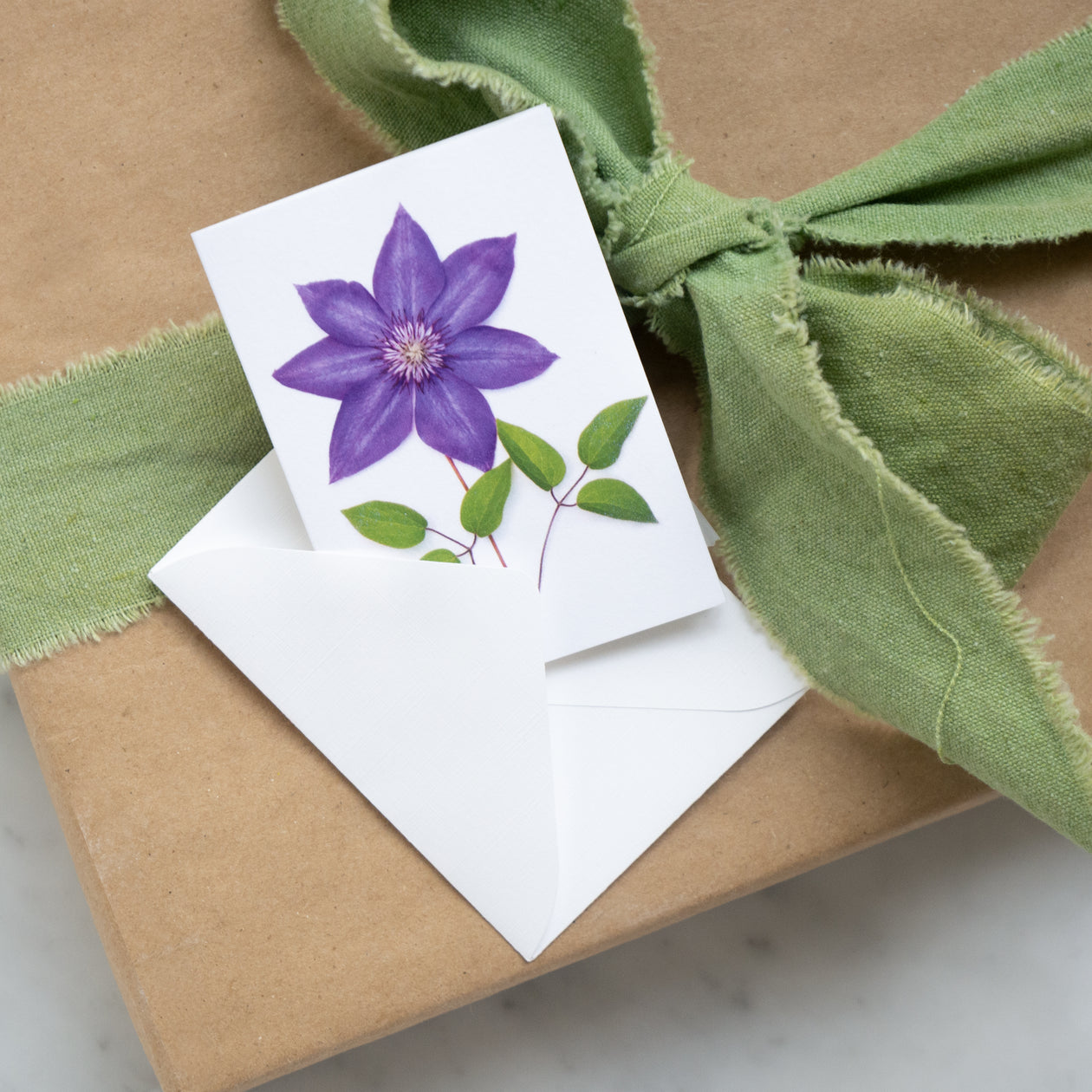 Mini card - clematis