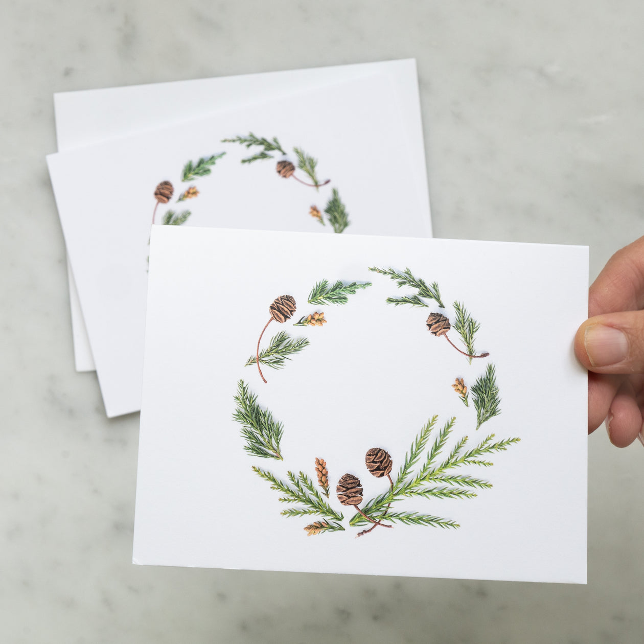 Folding card - Evergreen Wreath