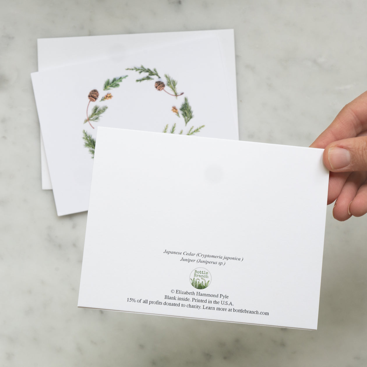 Folding card - Evergreen Wreath