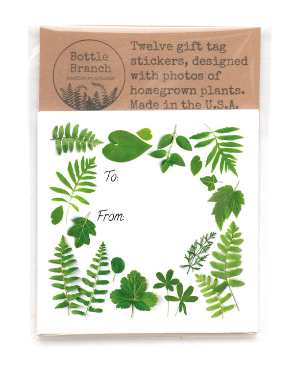 Sticker tags - Ferns & Leaves