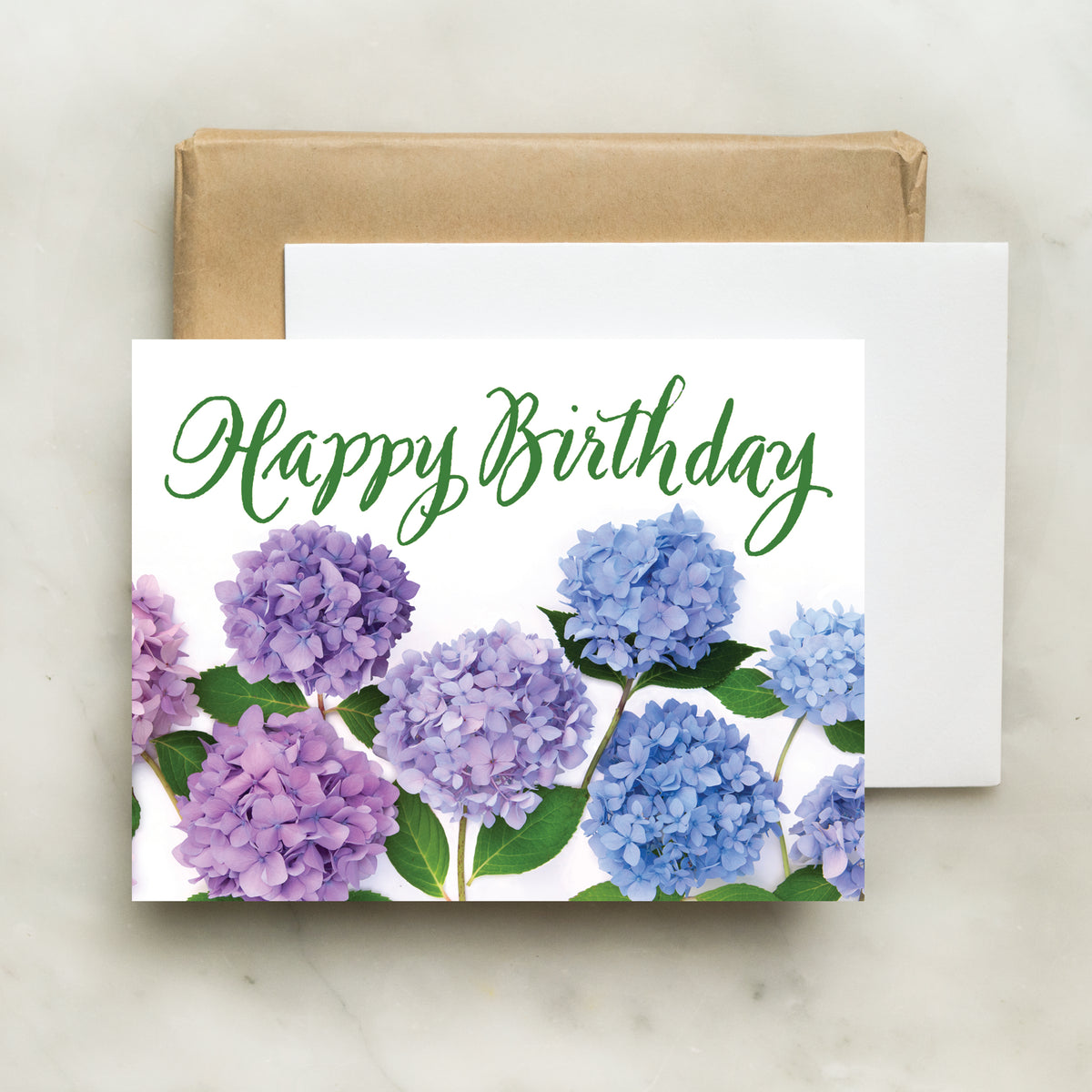 Happy Hydrangea Birthday Card with Hydrangea – BottleBranch
