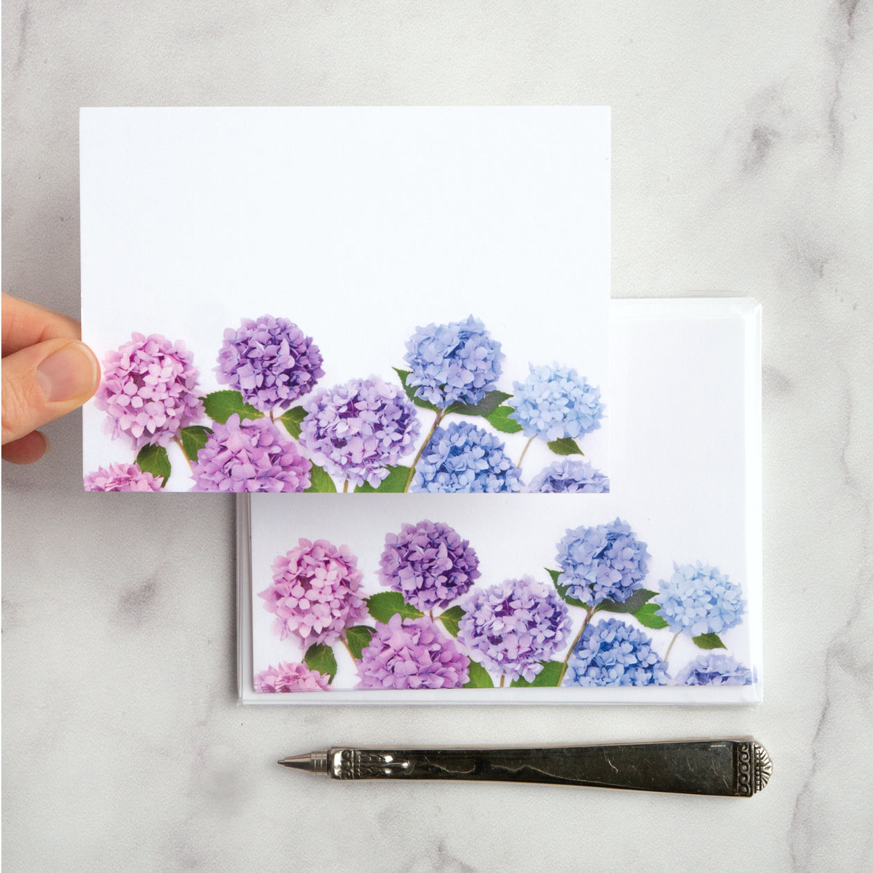 Flat card set - Hydrangea