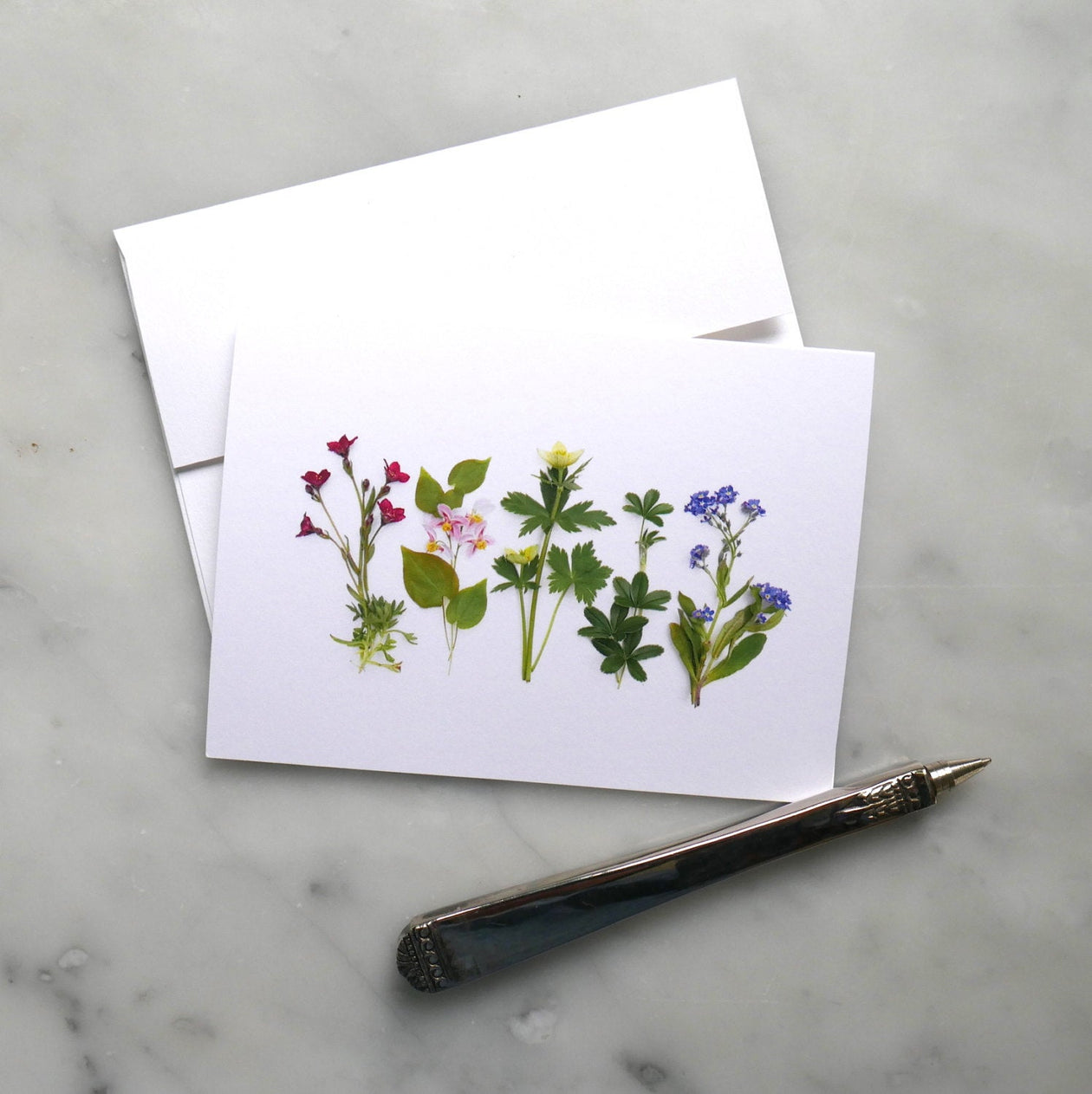 Folding card - Rainbow of wildflowers