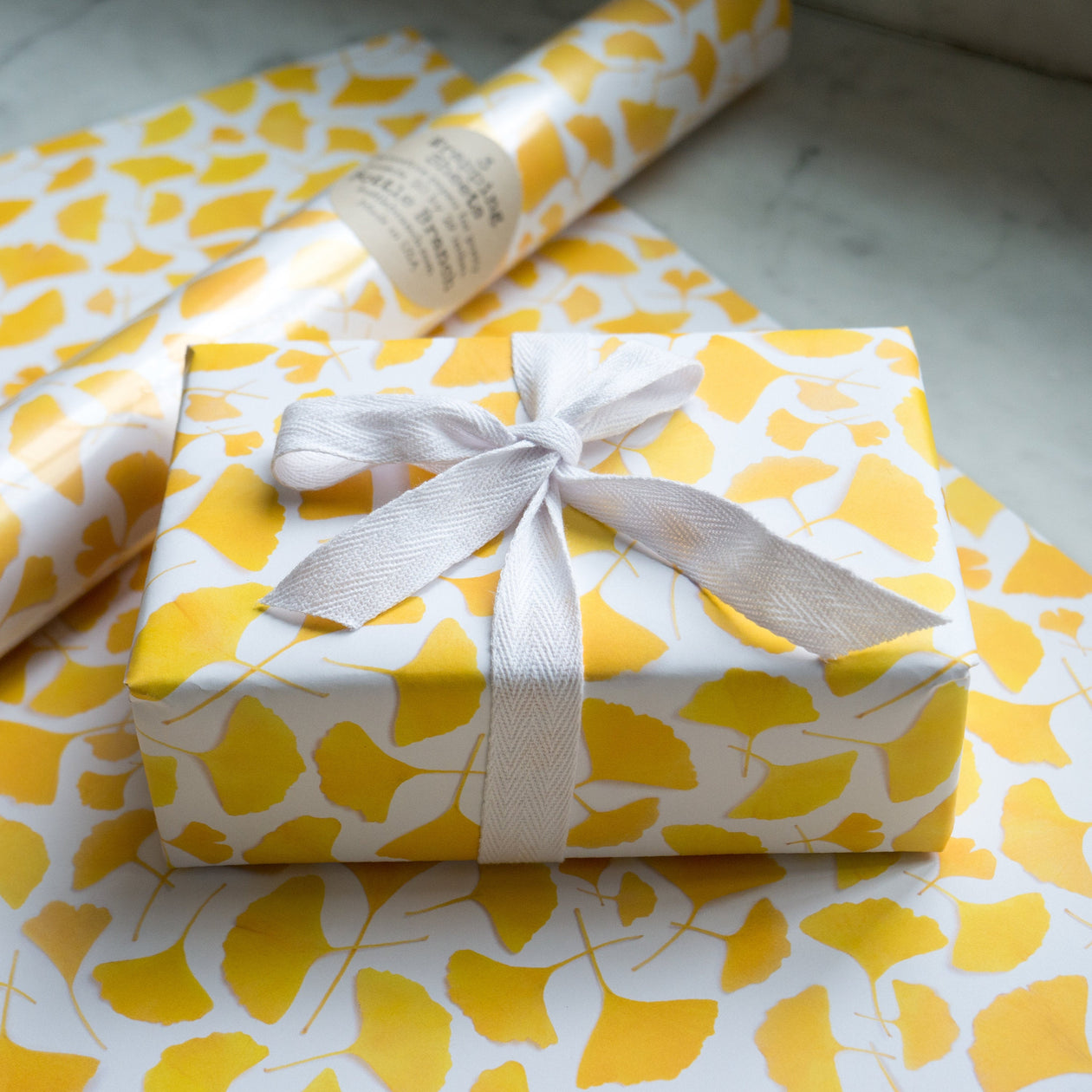 Gift wrap ~ yellow ginkgo