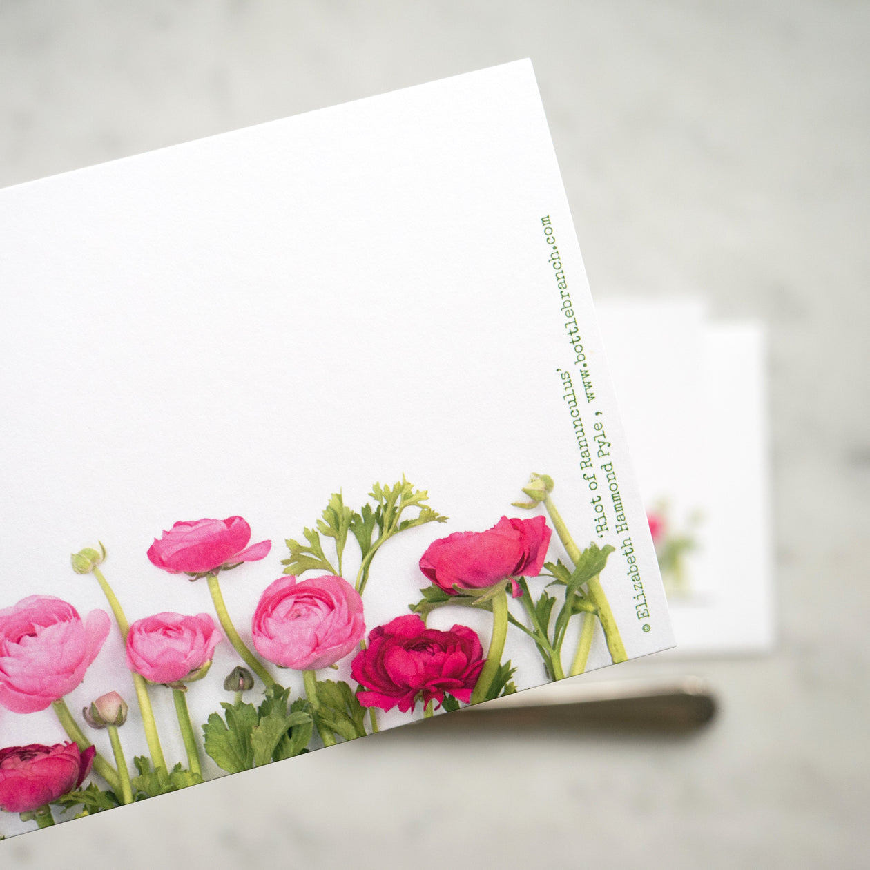 Flat card set - Ranunculus