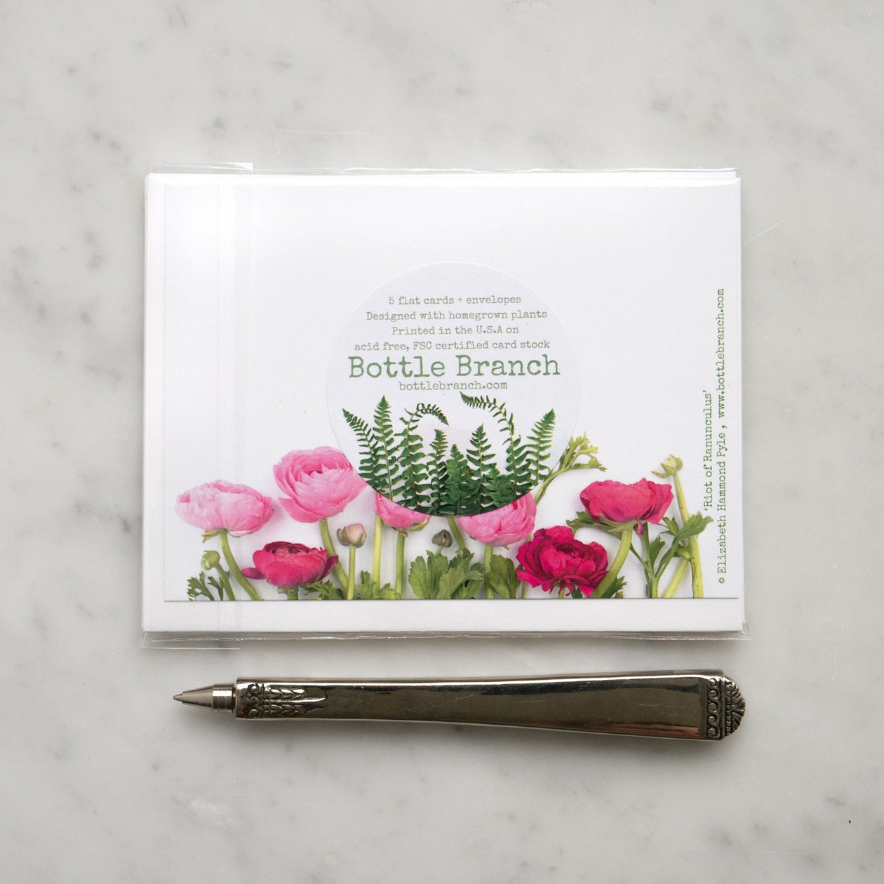 Flat card set - Ranunculus