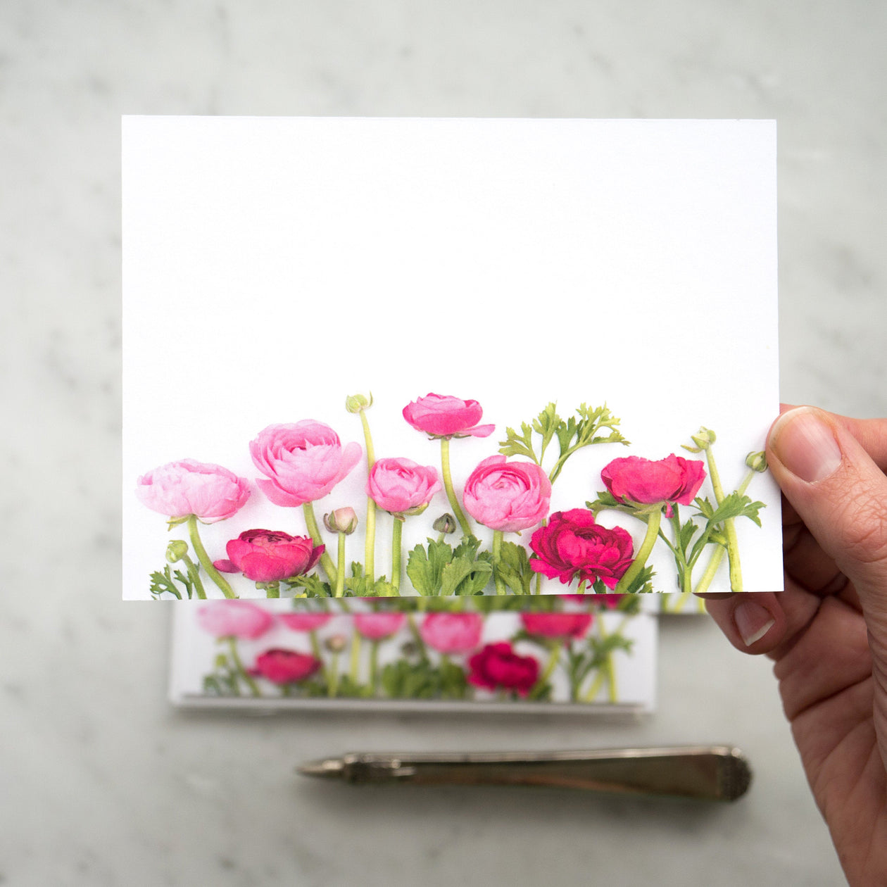 Flat card set - Ranunculus