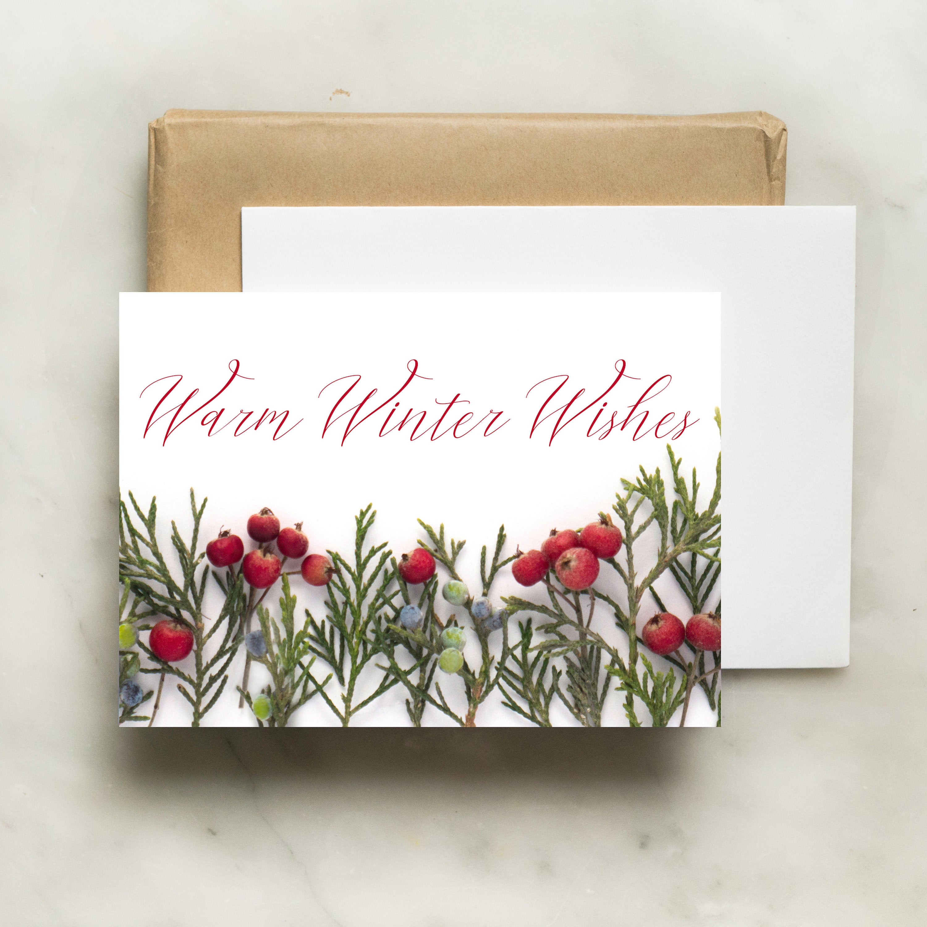 Small Winter Card Folding card - Warm Winter Wishes – BottleBranch