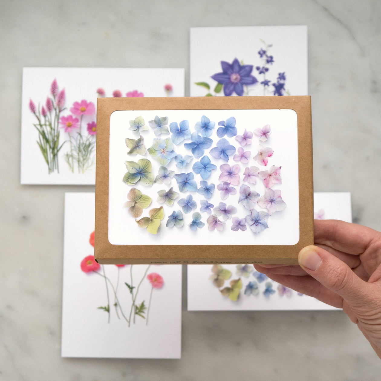 Card set - Classic summer flowers