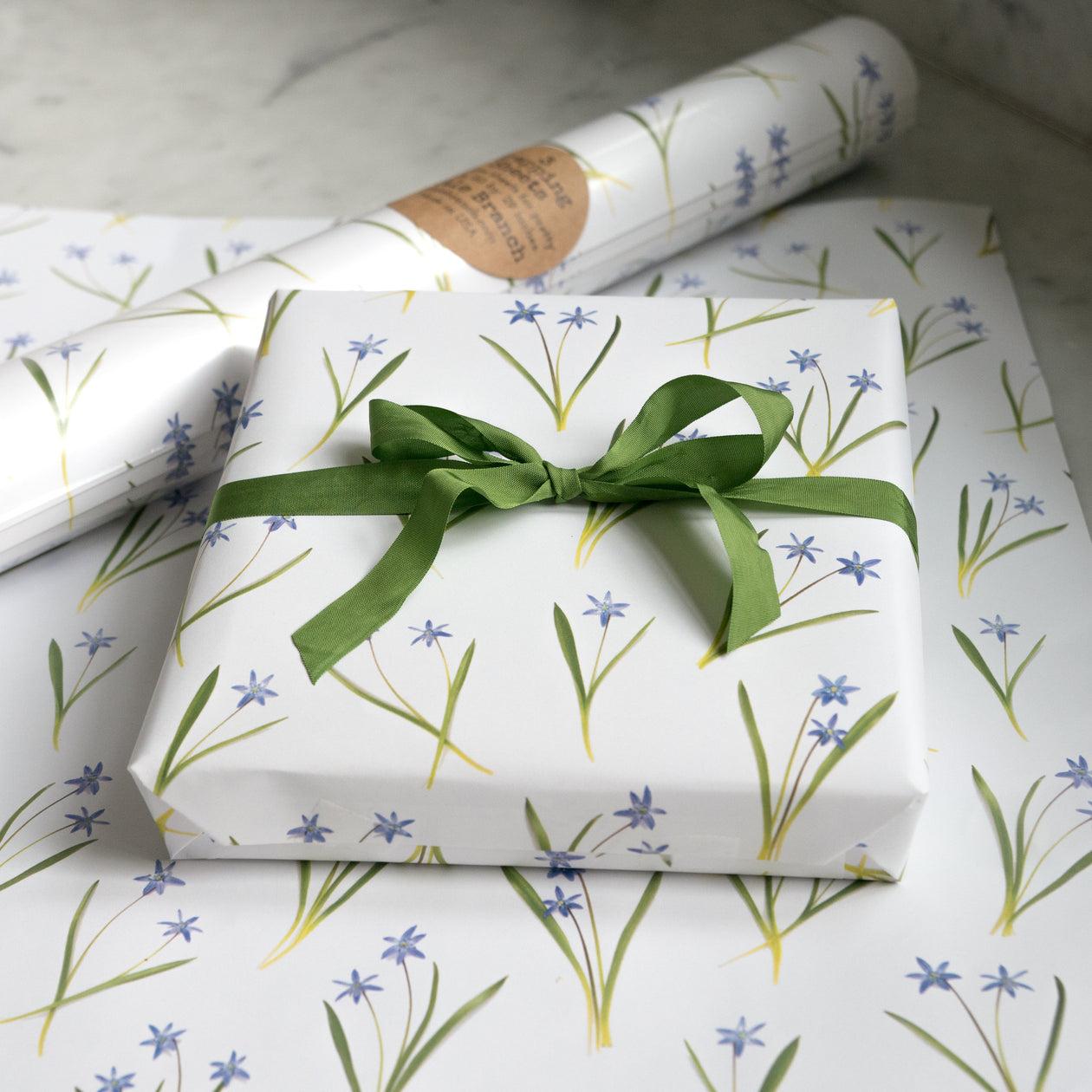 Gift wrap ~ blue scilla