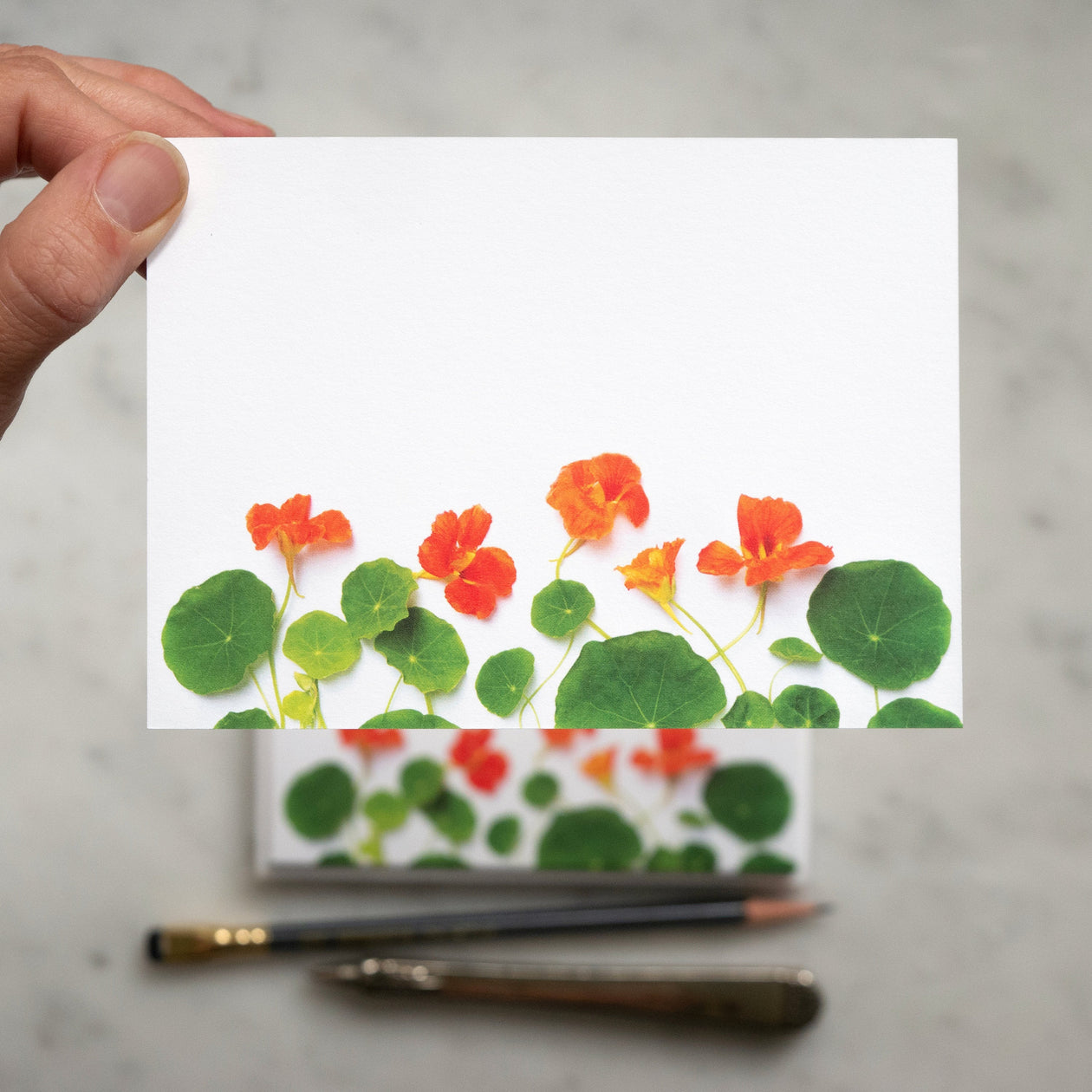 Flat Card set - Nasturtiums