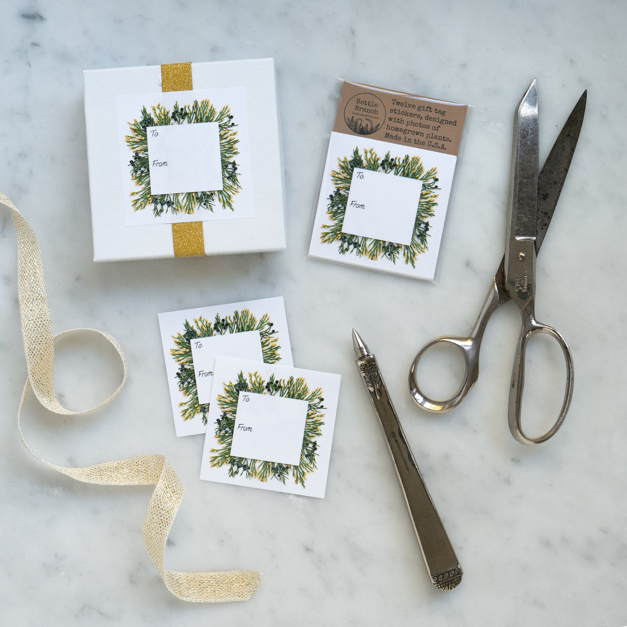 Sticker tags - juniper & cedar