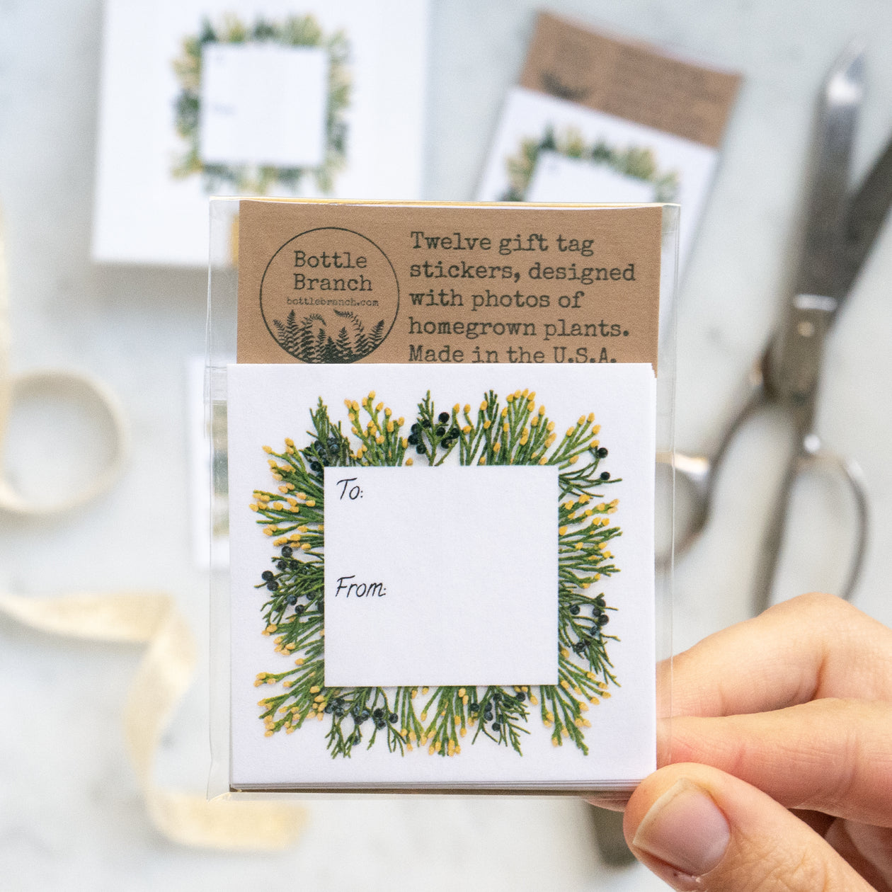 Sticker tags - juniper & cedar