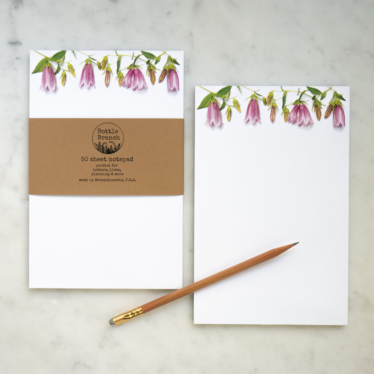 Large Note Pad ~ bell flower