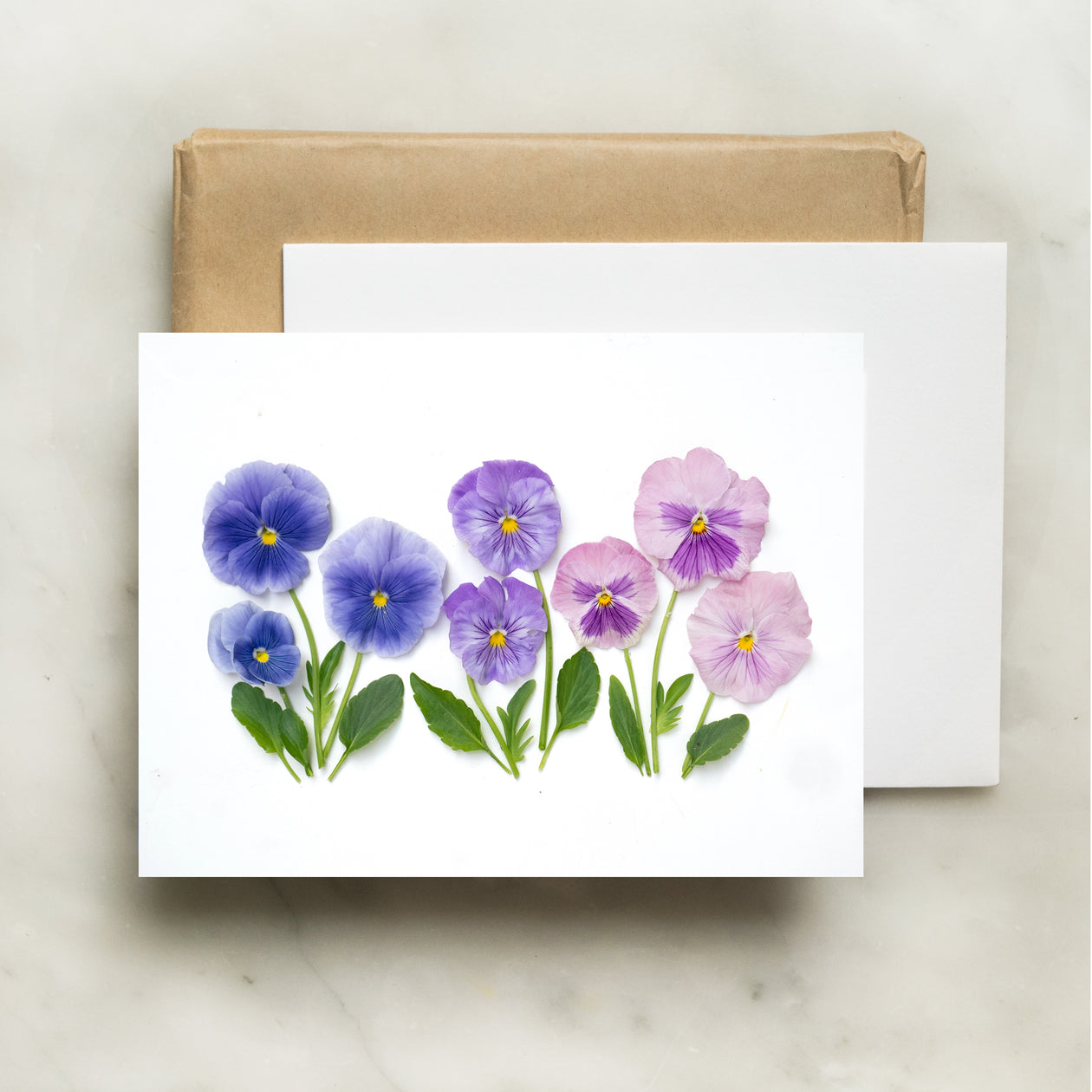 Folding card - Pansy Ombré