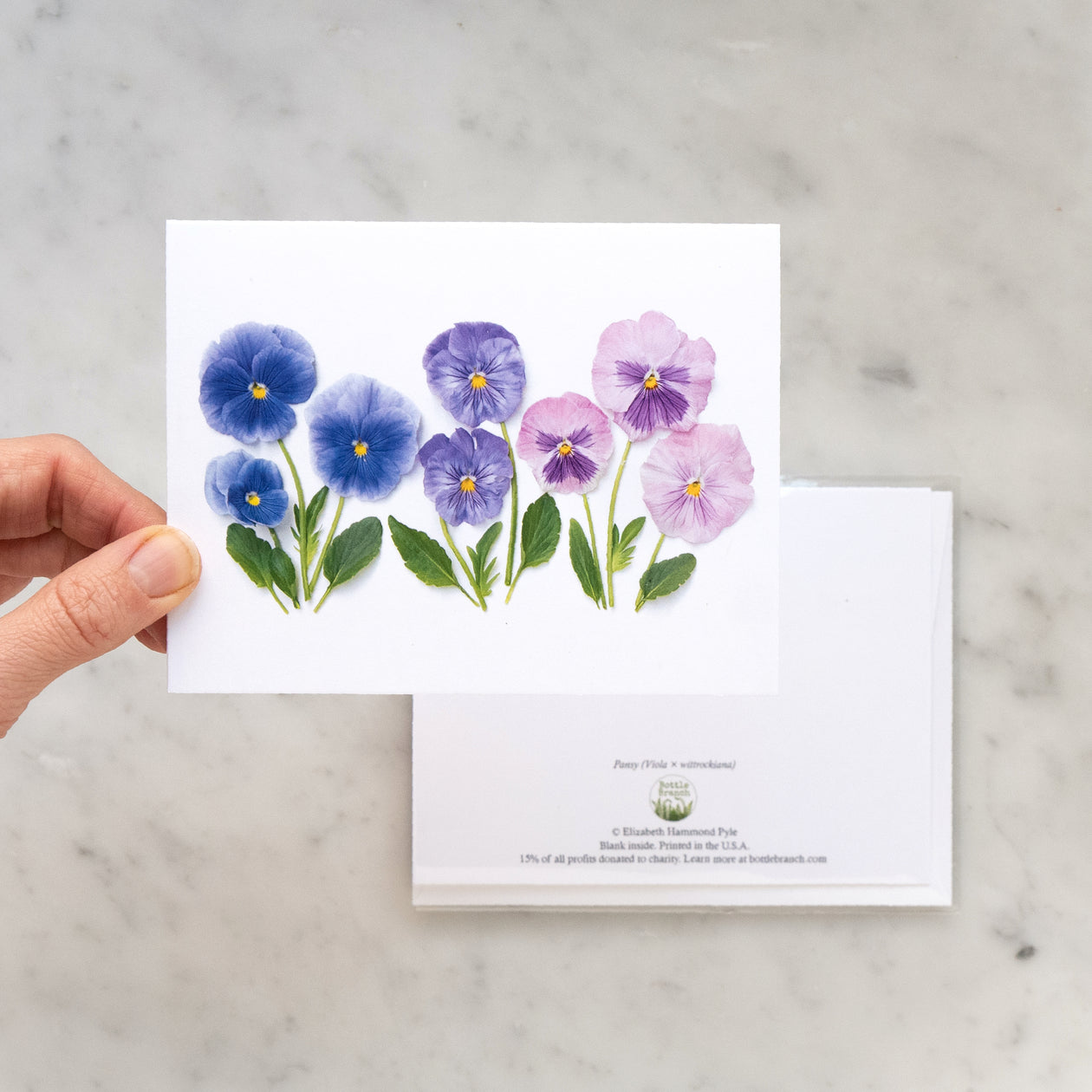 Folding card - Pansy Ombré