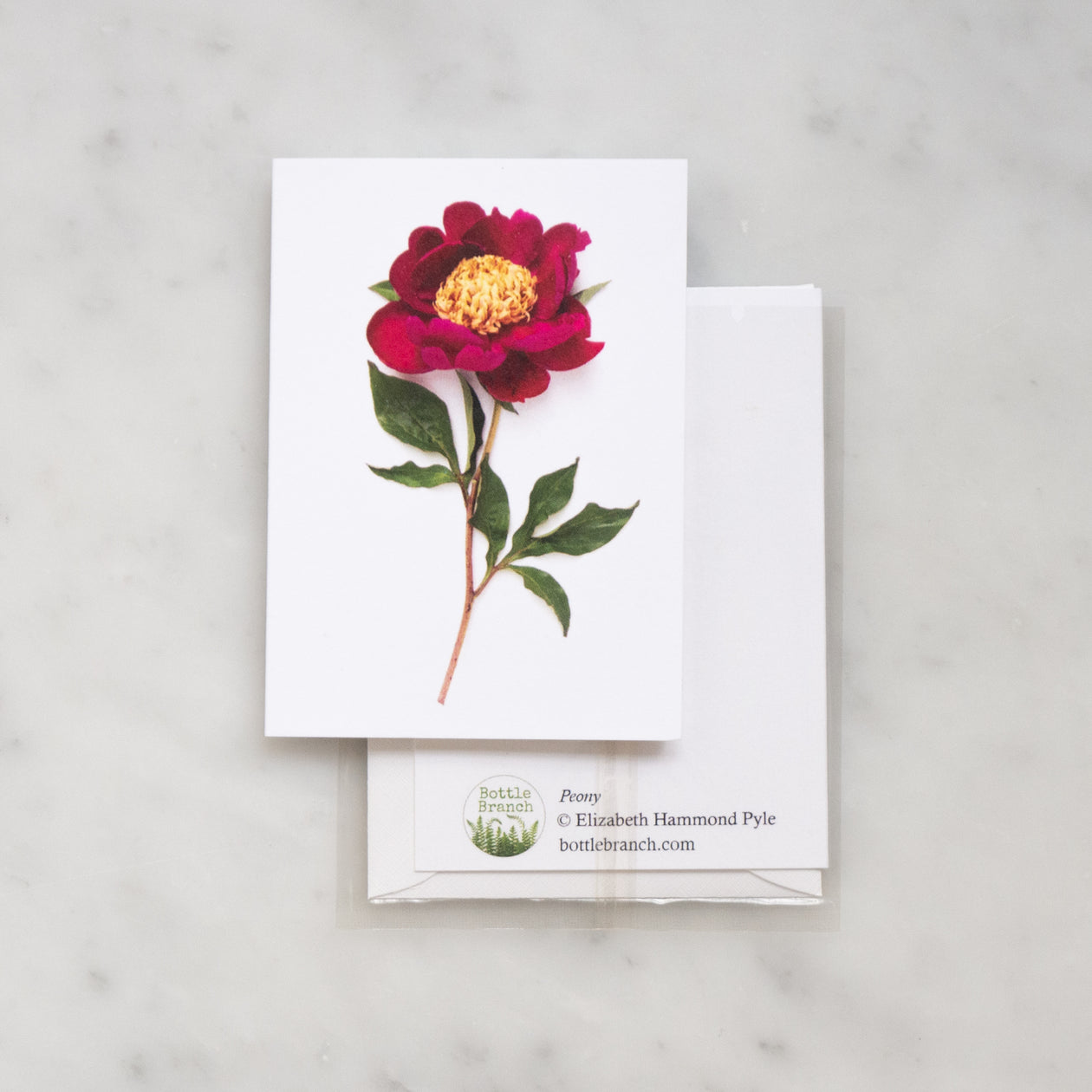 Mini card - Peony