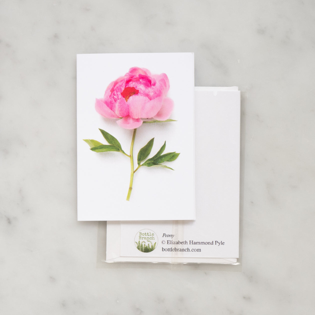 Mini card - Pink Peony