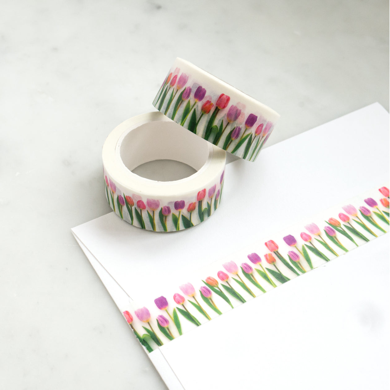 Washi tape- pink tulips