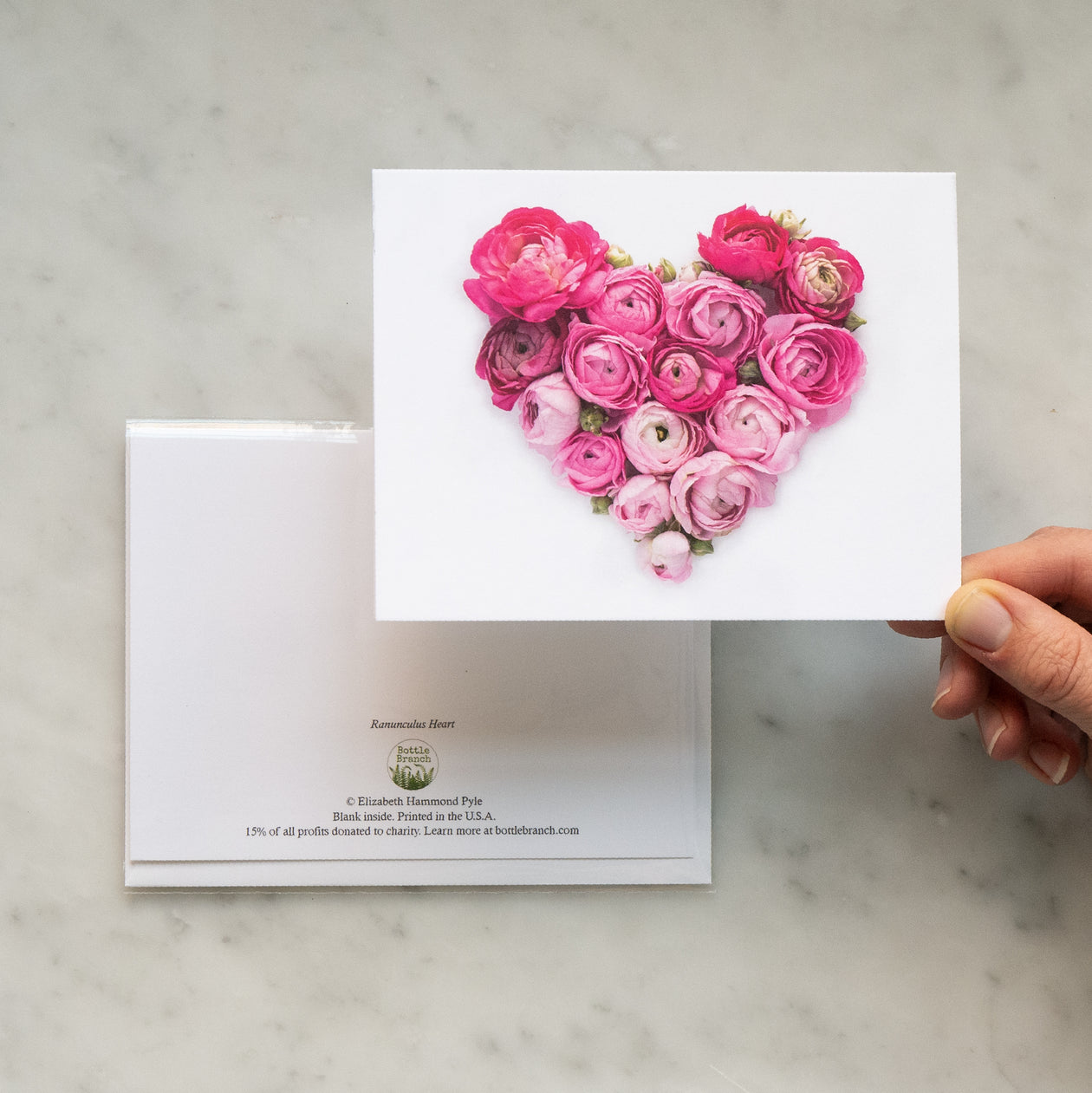 Card - Ranunculus heart