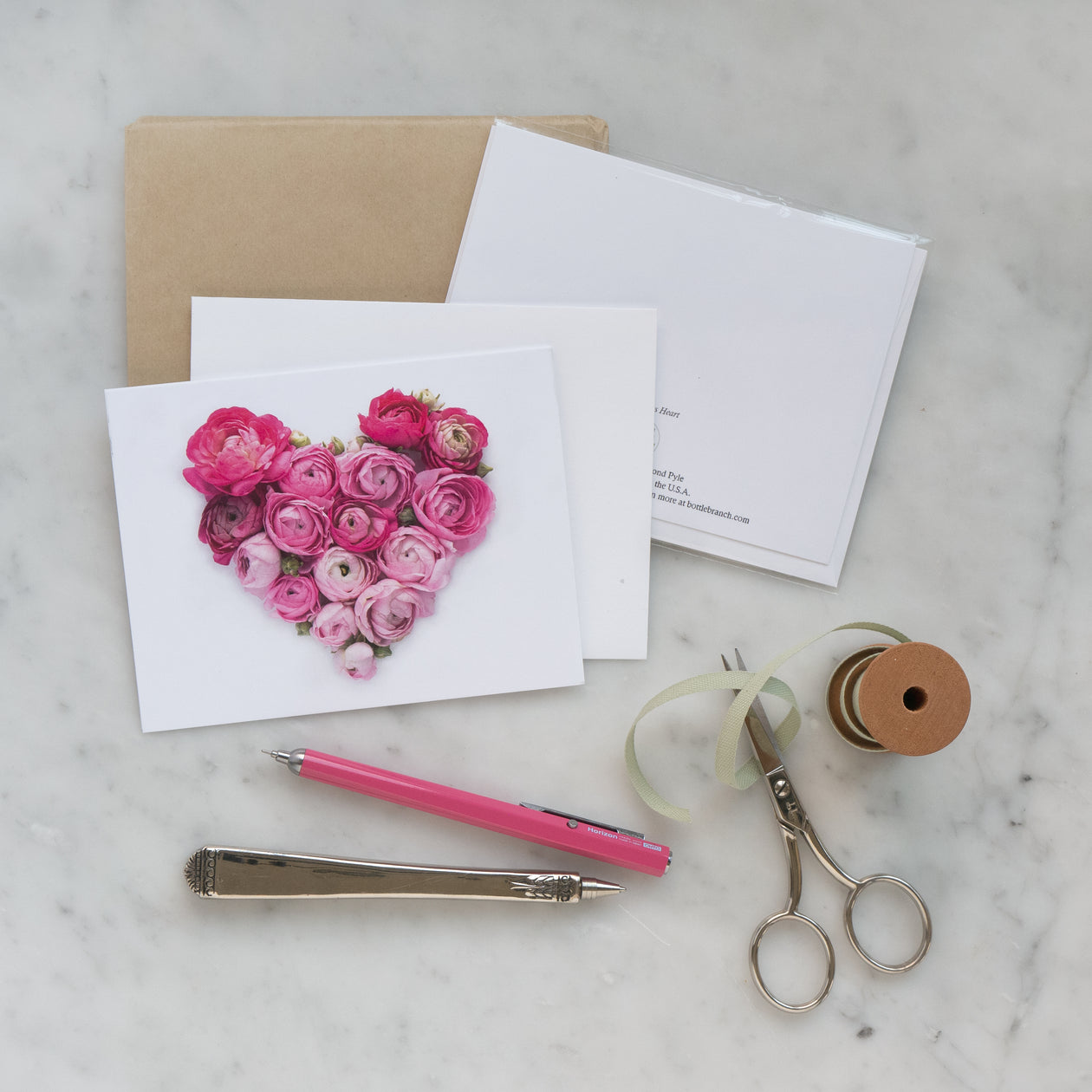 Card - Ranunculus heart