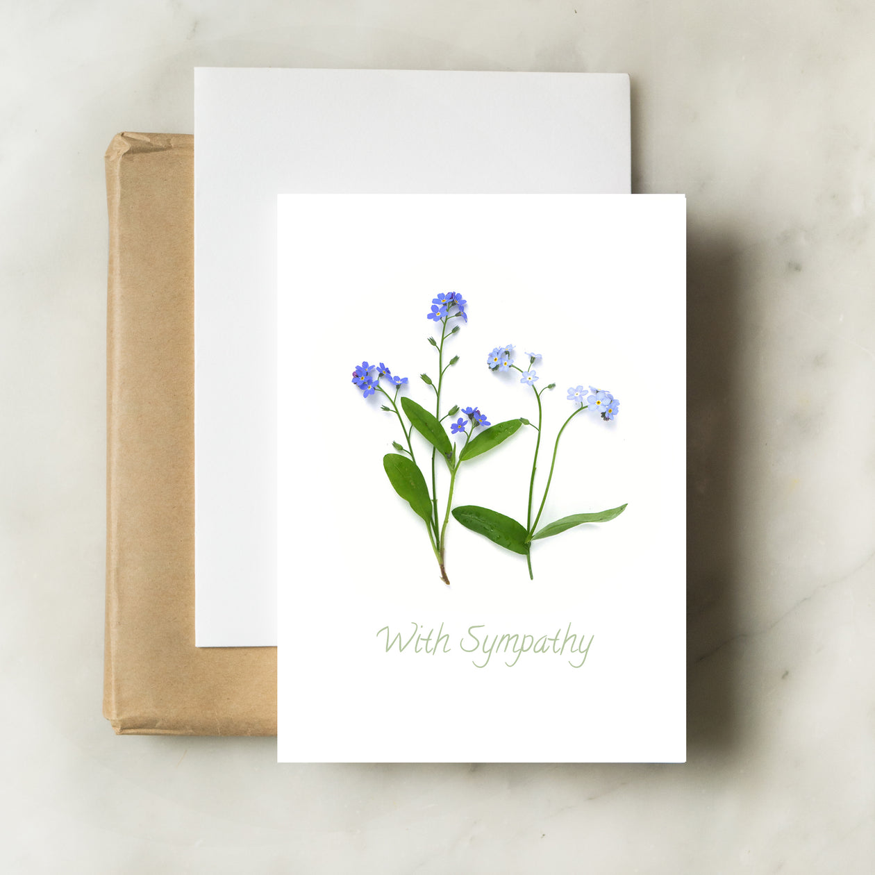 Sympathy card - Forget me nots